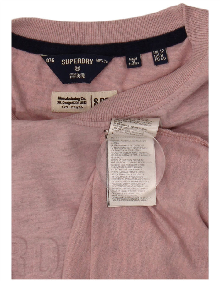 Superdry Camiseta gráfica para mujer Top UK 42 Poliéster rosa medio