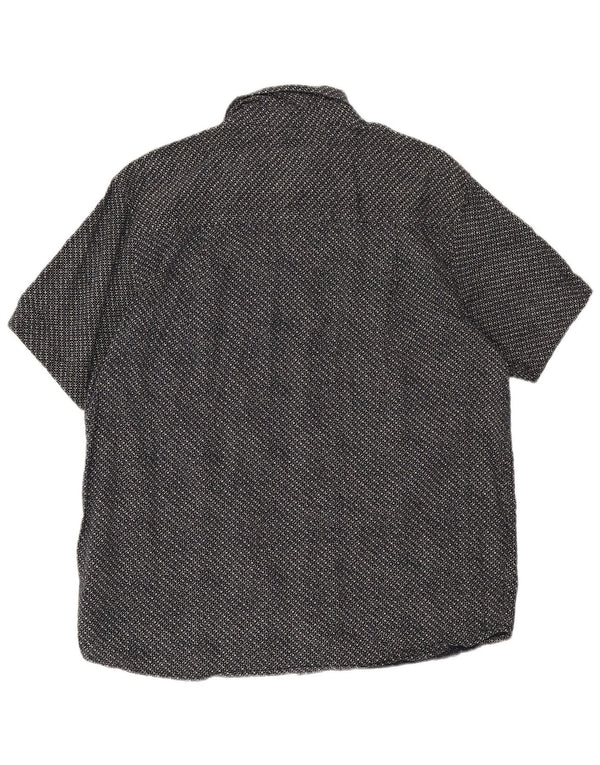 Camisa de manga corta para hombre Mountain Warehouse XL Algodón geométrico azul marino