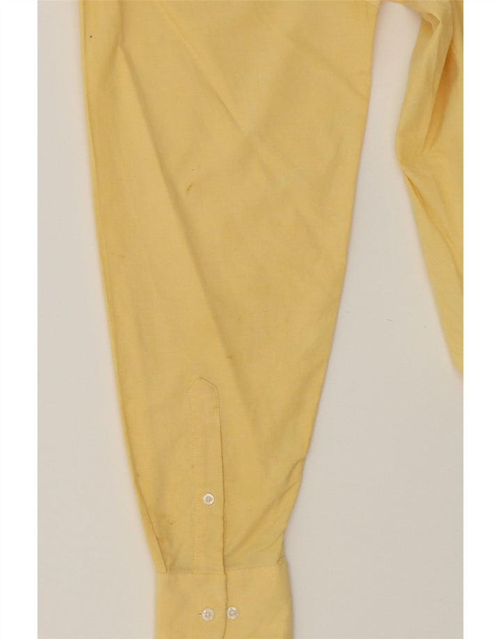 CHAPS Mens Shirt Size 16 16 1/2 Large Yellow Cotton Vintage Chaps and Second-Hand Chaps from Messina Hembry 