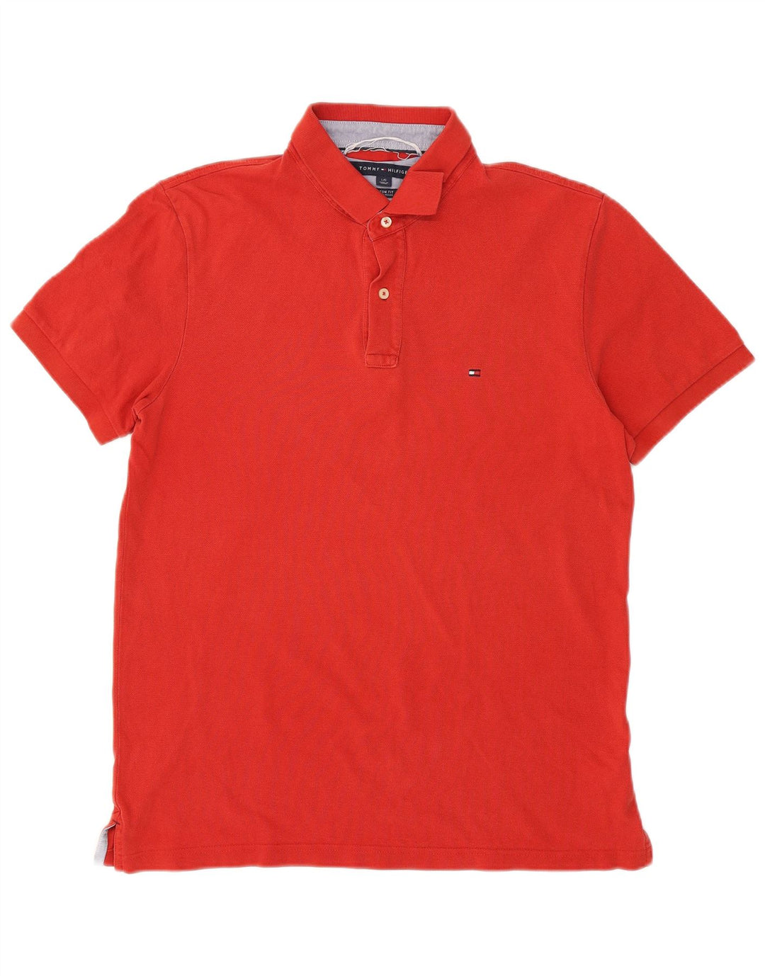 TOMMY HILFIGER Polo de ajuste personalizado para hombre, talla grande, rojo