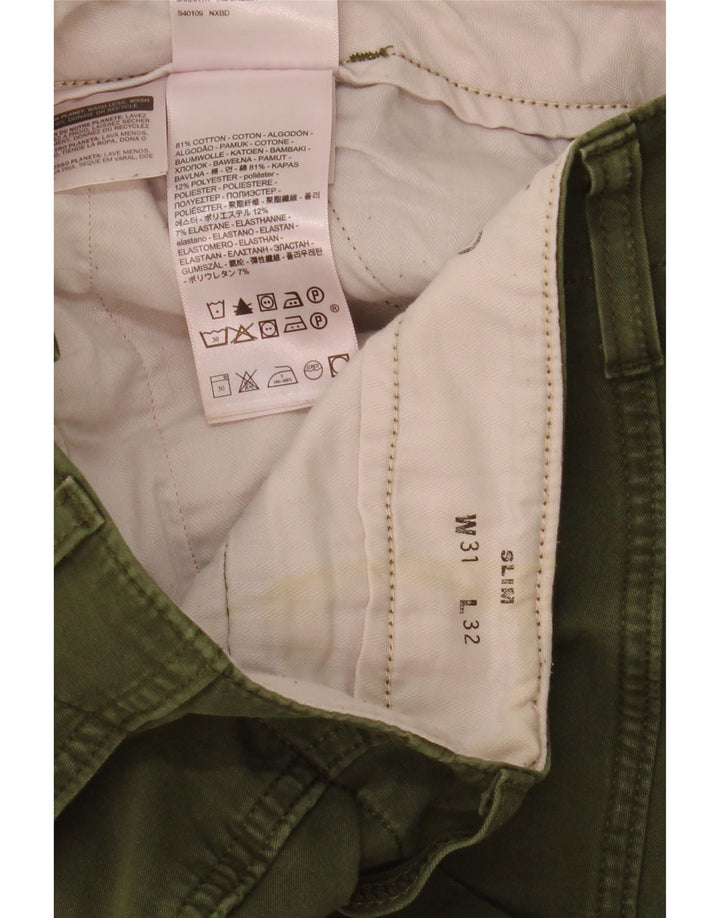 Pantalones Levi's Hombre Slim Cargo W31 L30 Algodón Verde