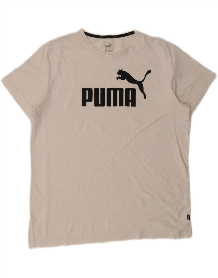 Puma Camiseta gráfica para hombre Top 2XL Blanco