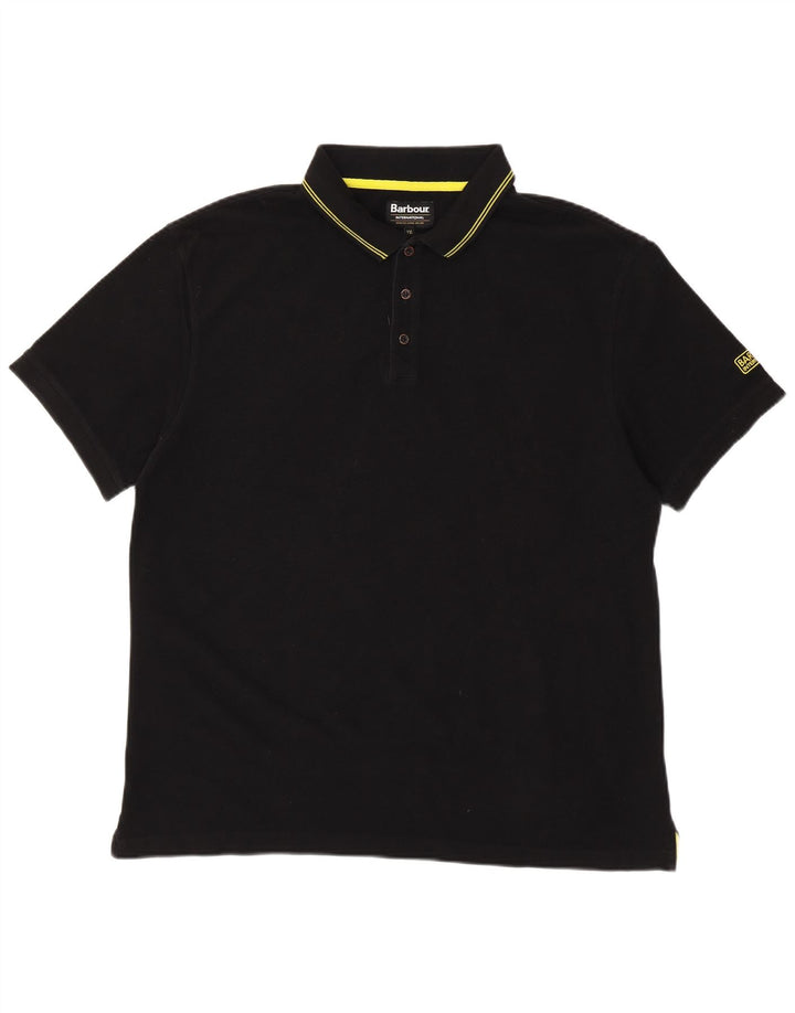 BARBOUR Polo para hombre 2XL Algodón negro