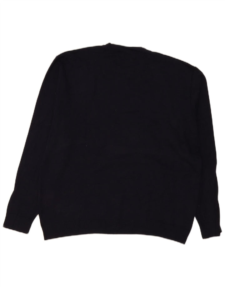 Zara Hombre Jersey Cuello Redondo Viscosa Azul Marino Medio