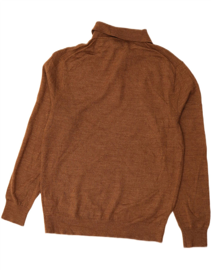 J. CREW Suéter tipo jersey con cuello tipo polo para hombre Acrílico marrón medio