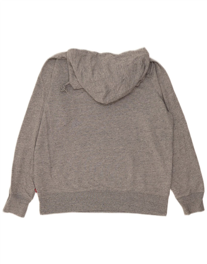 Levi's Jersey con capucha gráfica para hombre de algodón moteado gris pequeño