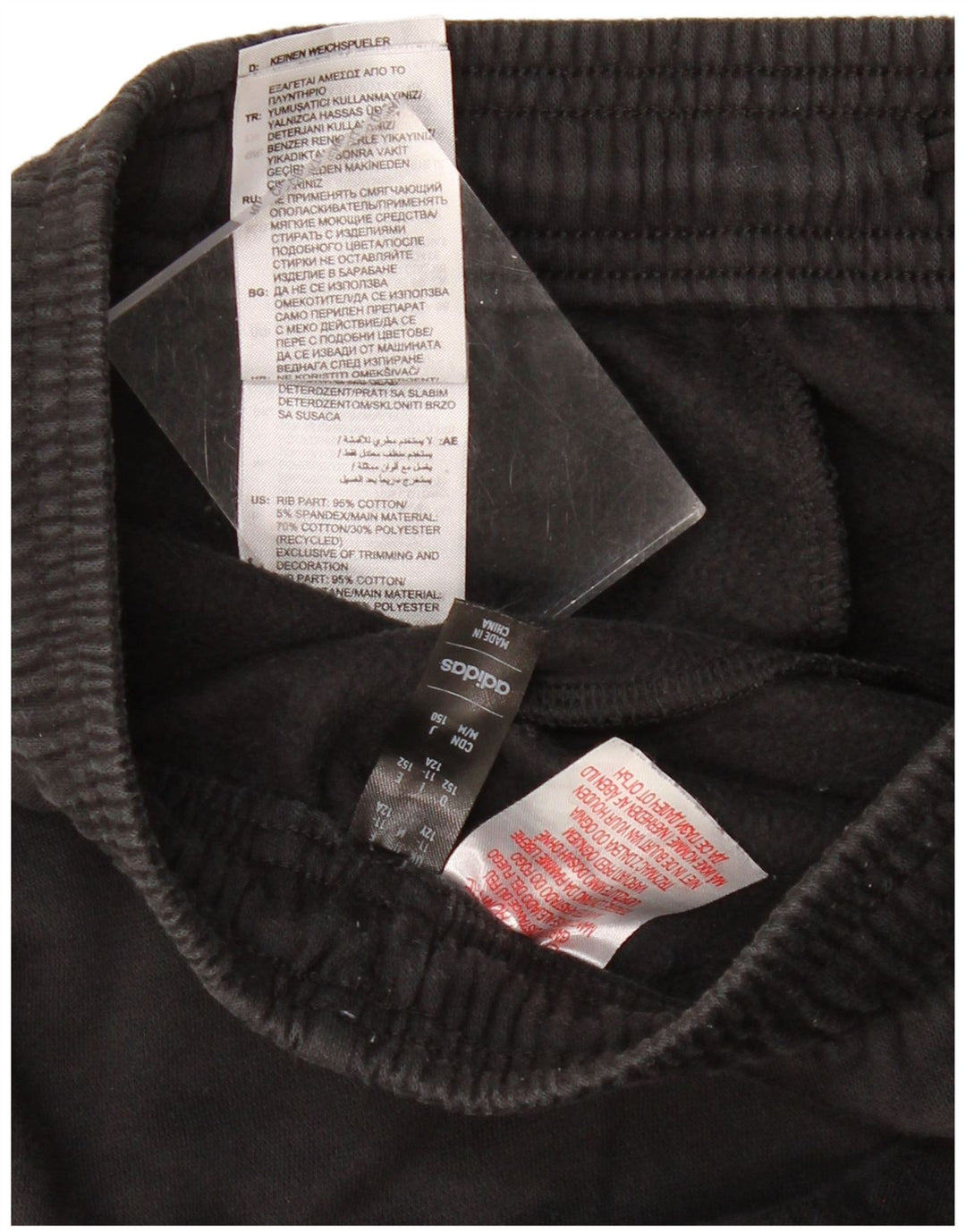 ADIDAS Pantalones de chándal para niño Joggers 11-12 años Negro Algodón