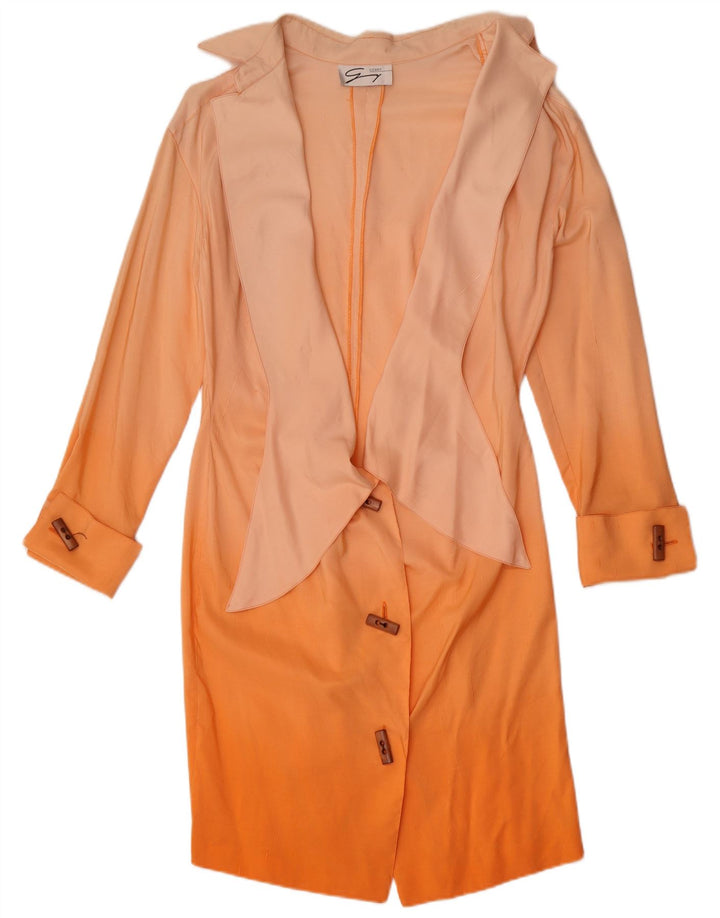 Genny Vestido camisero para mujer US 8 Mediano Naranja