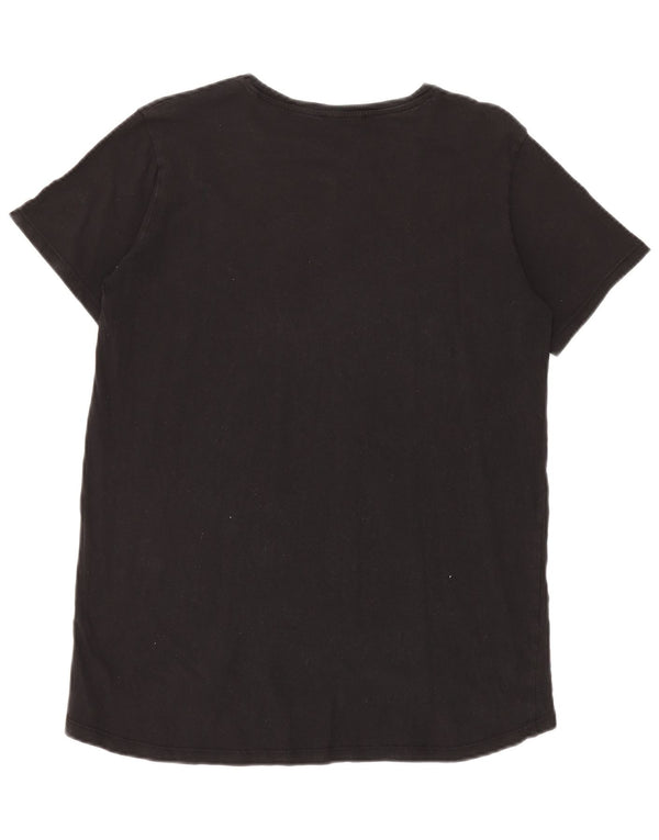 Zara Mujer Camiseta Top Reino Unido 46 Grande Negro