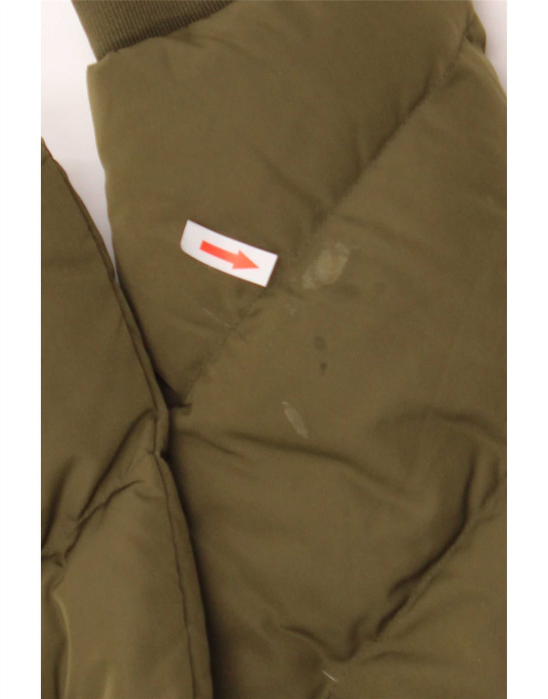 Guess Chaqueta acolchada gráfica para mujer UK 12 Poliéster caqui mediano