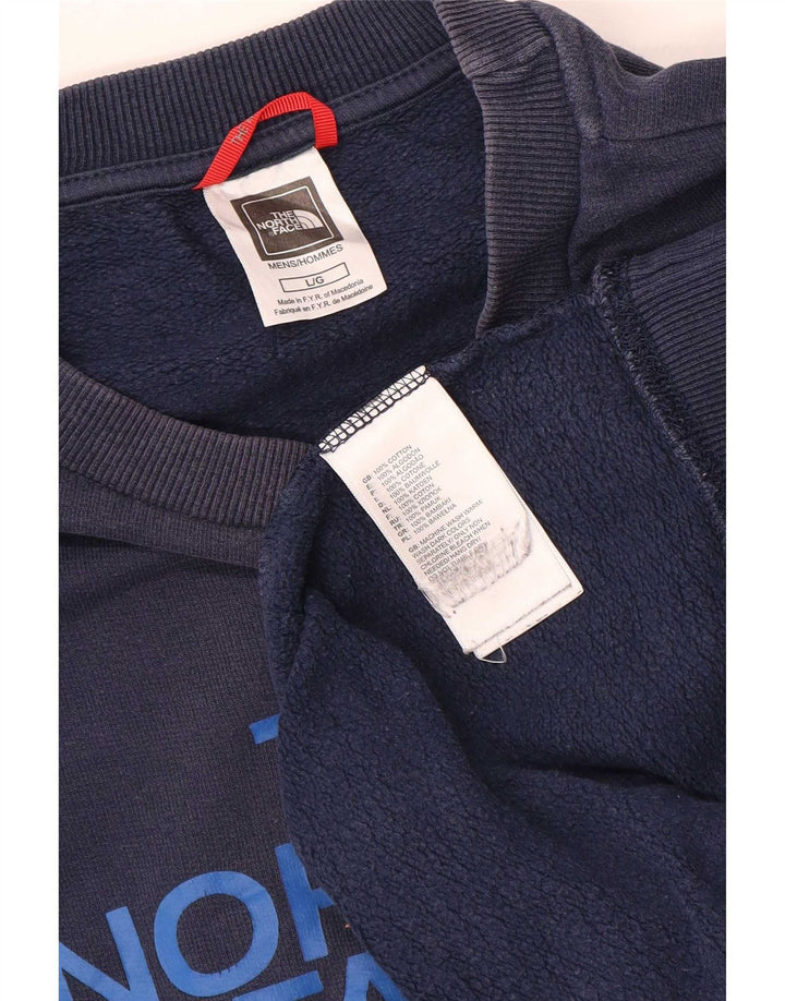 The North Face Sudadera De Corte Regular Con Gráfico Para Hombre, Jersey, Grande, Azul Marino