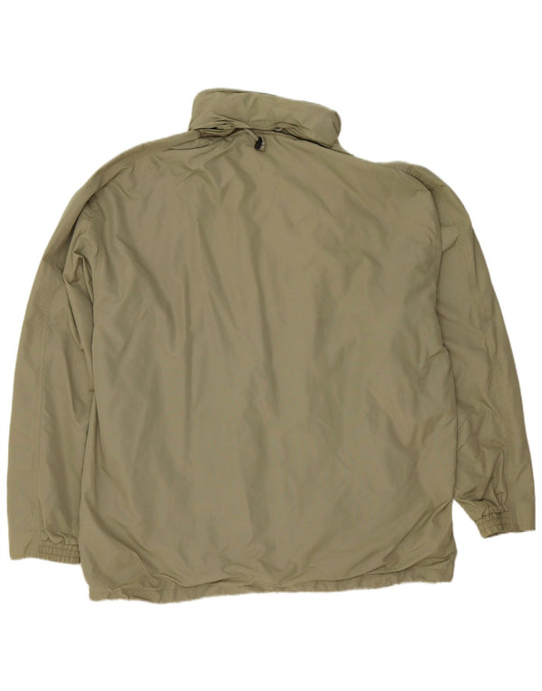 Diadora Chaqueta cortavientos con capucha para hombre UK 40 Large Caqui Poliamida