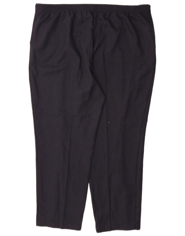 Marks & Spencer Pantalones Casuales Rectos para Mujer UK 24 4XL W48 L31 Azul Marino