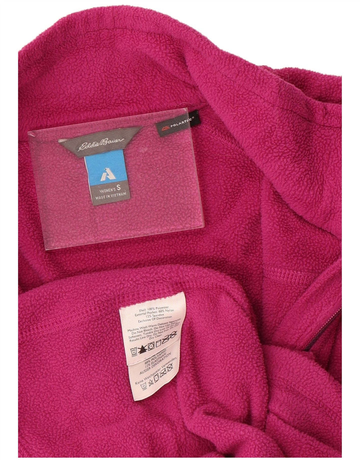 EDDIE BAUER Jersey Polartec con Cremallera y Cuello para Mujer UK 10 Small Pink