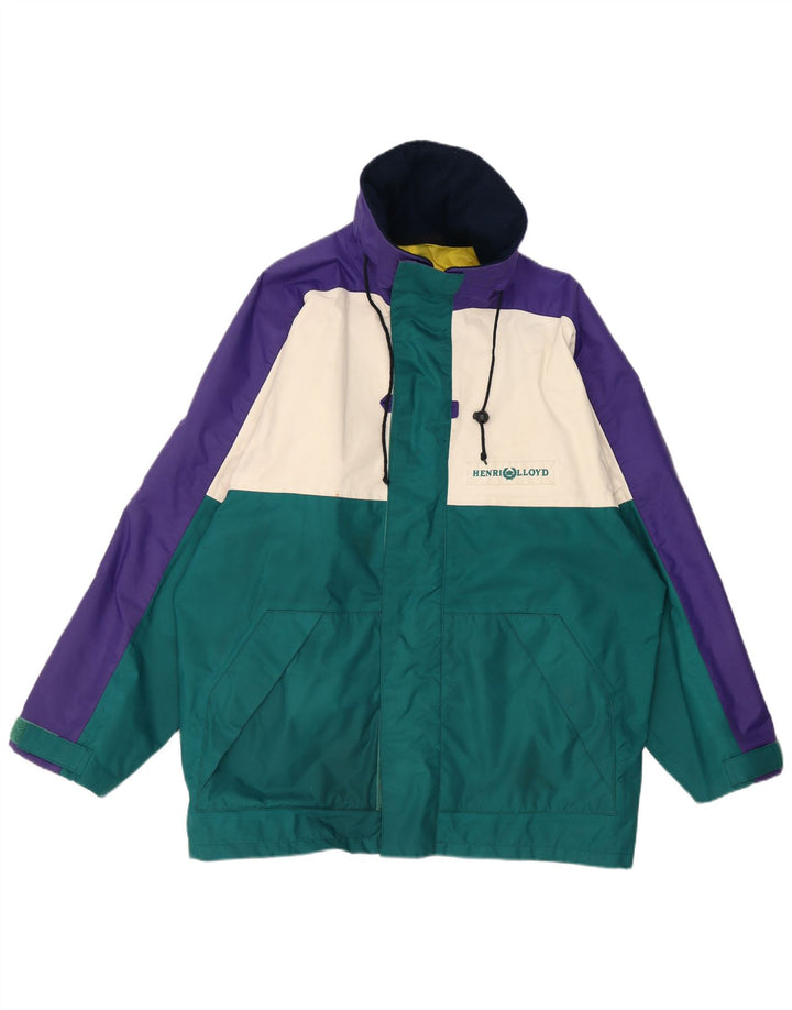 Henri Lloyd Chaqueta impermeable para mujer UK 40 Large Multicolor Colorblock