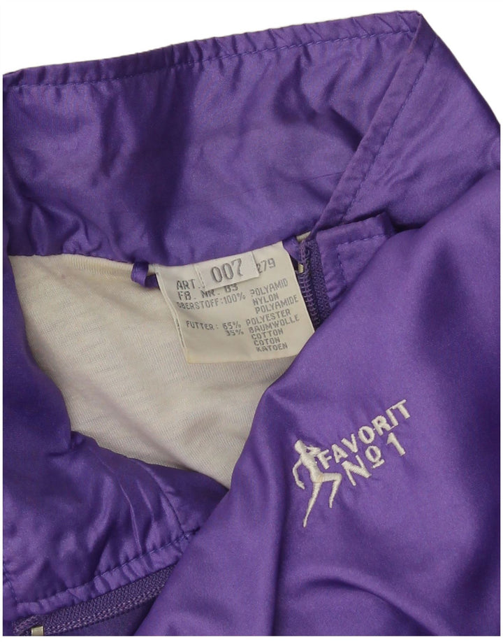 Vintage Mens Chándal Top Chaqueta 2XL Poliamida Púrpura