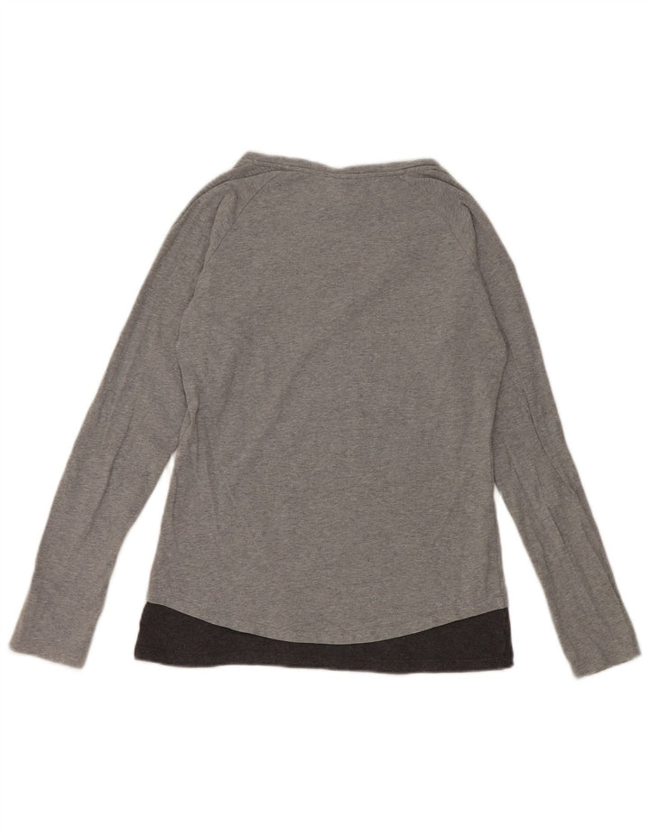 Champion Mujer Heritage Fit Graphic Top Manga Larga UK 42 Gris Medio