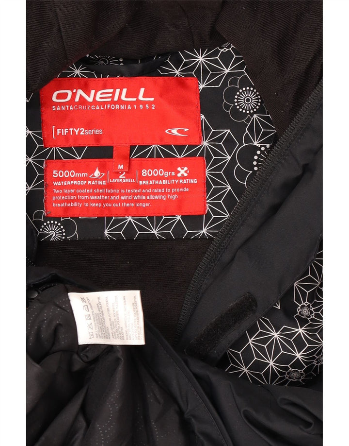 O'Neal Chaqueta impermeable con capucha para mujer UK 44 Poliéster geométrico negro mediano