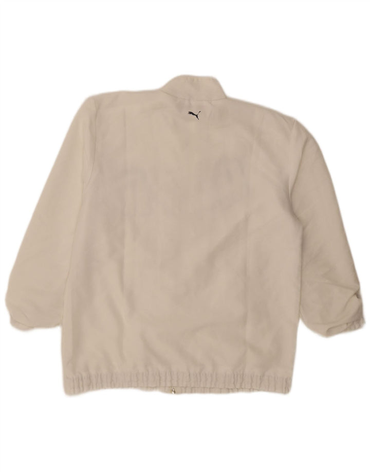 Puma - Chaqueta de chándal gráfica para niña (15-16 años), color blanco