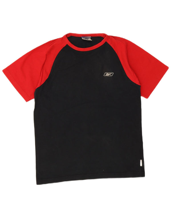 Reebok Camiseta para hombre Top Small Black Colourblock Cotton