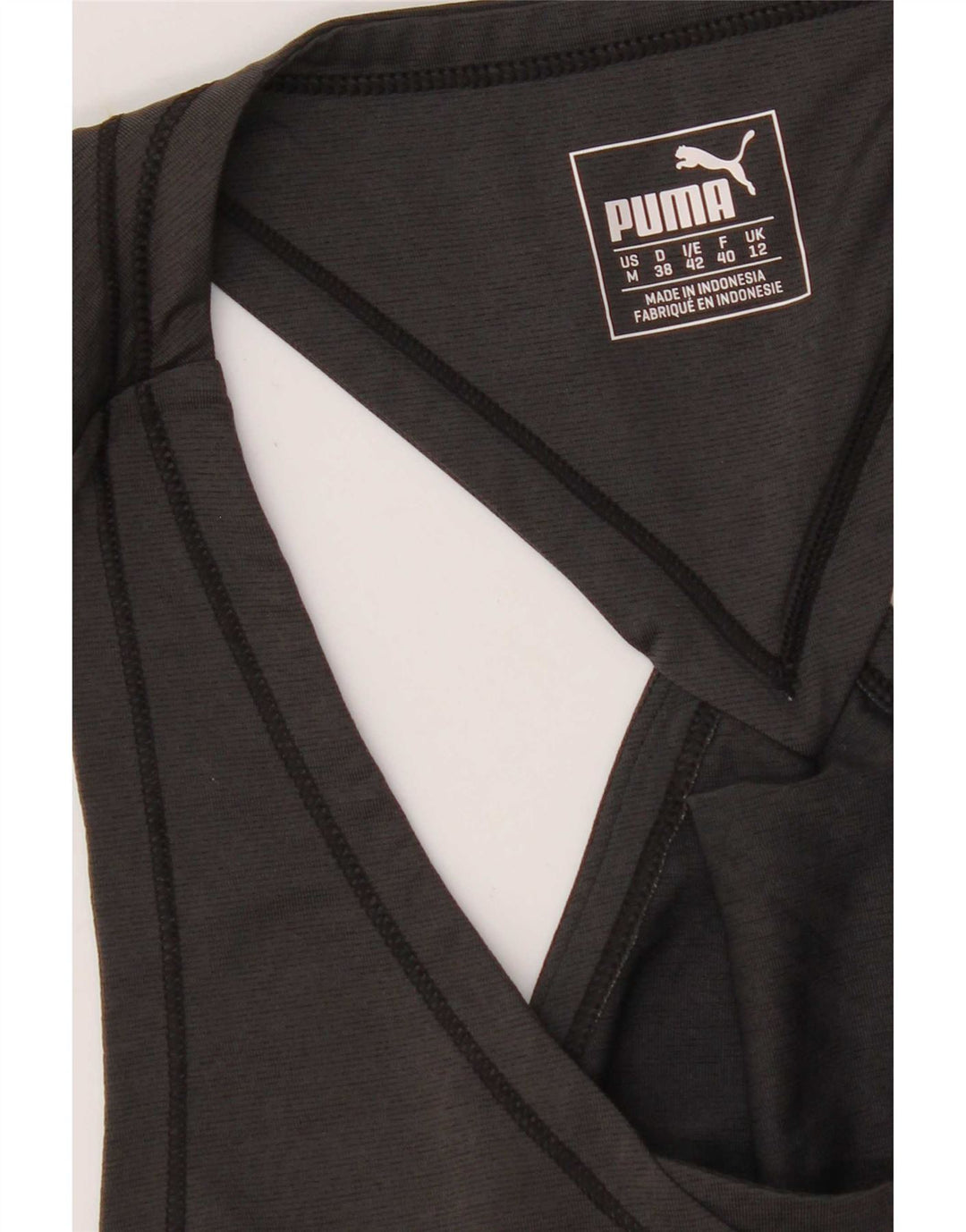 Puma Mujer Chaleco Top UK 12 Poliéster Gris Medio