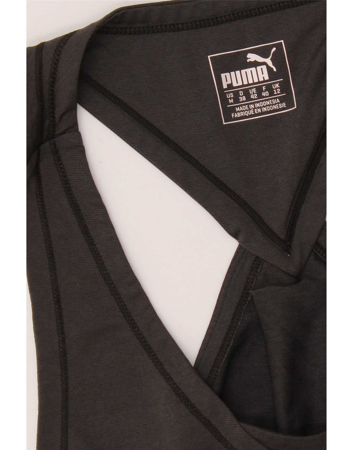Puma Mujer Chaleco Top UK 12 Poliéster Gris Medio