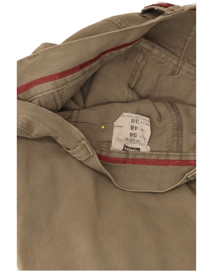 Pantalones Cargo Rectos Carrera Para Hombre W38 L33 Algodón Caqui