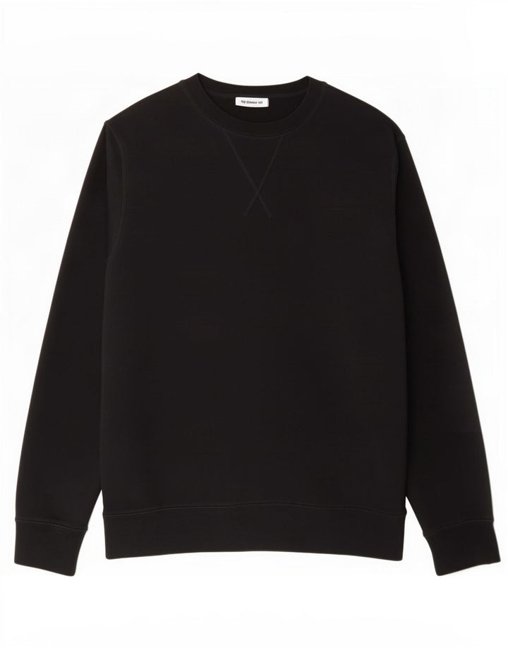 Marks & Spencer Hombre Regular Fit Sudadera Jersey Mediano Algodón Negro