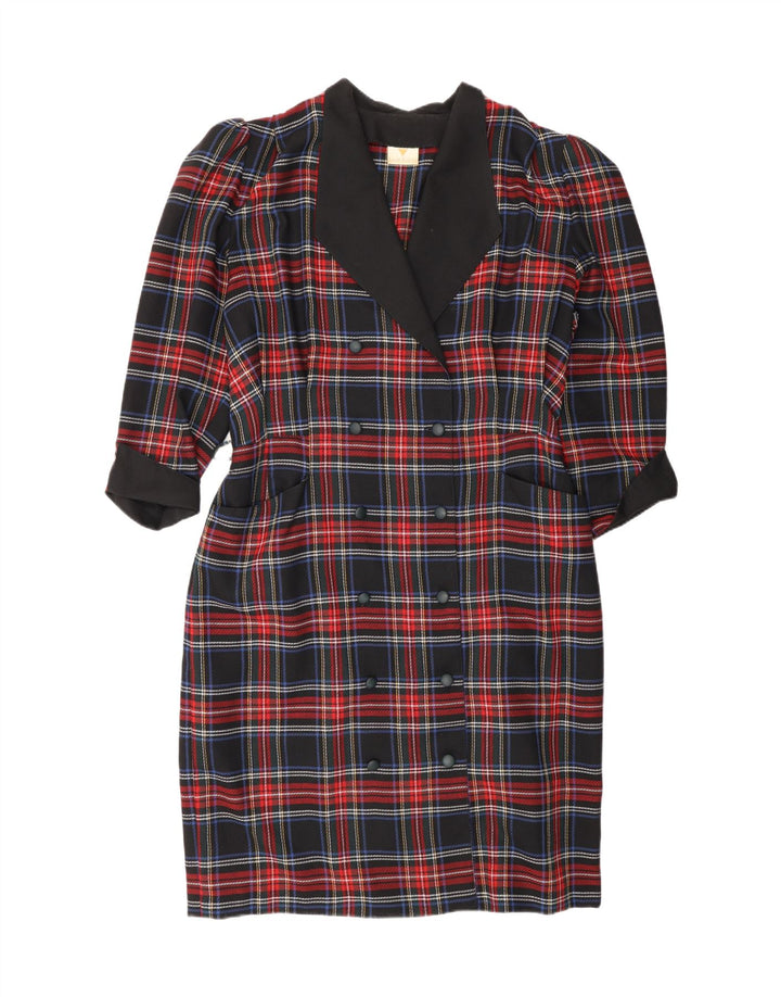 Adler Vestido tubo para mujer UK 46 Grande Poliéster a cuadros multicolor