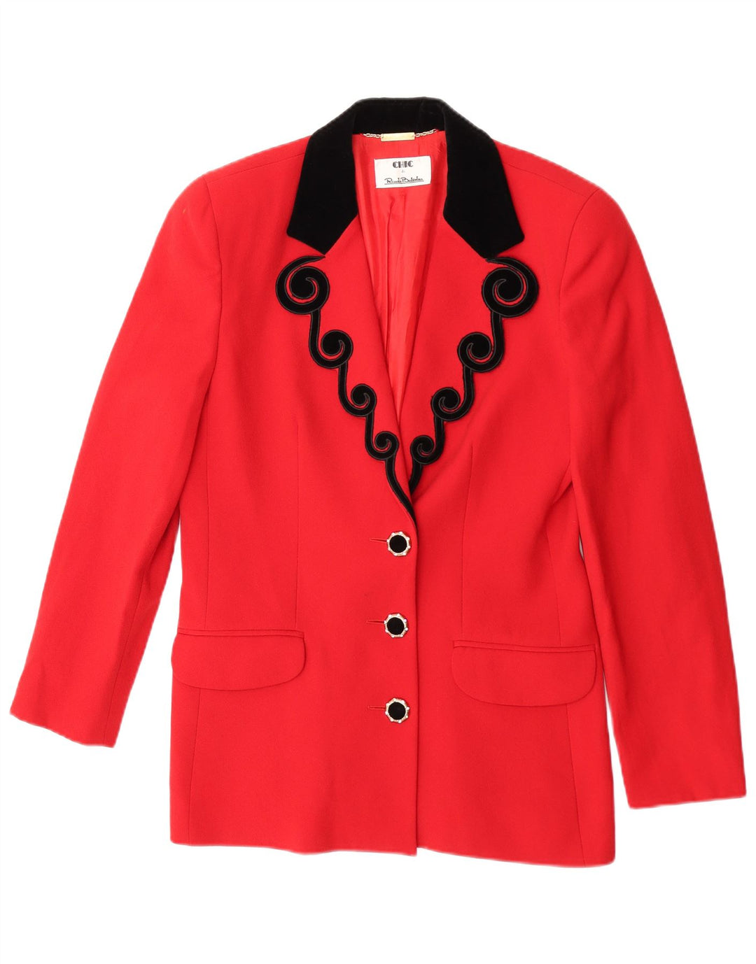 Renato Balestra Chaqueta Blazer Elegante de 3 Botones para Mujer IT 40 Small Red Classic