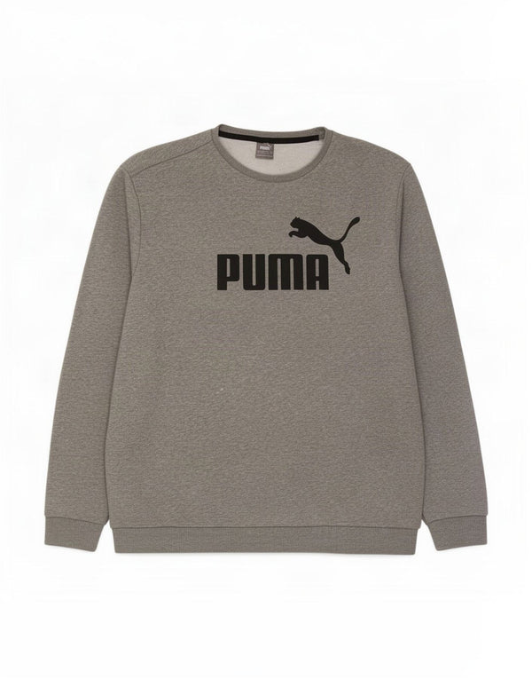 Puma Sudadera gráfica para hombre Jumper 4XL Algodón moteado gris