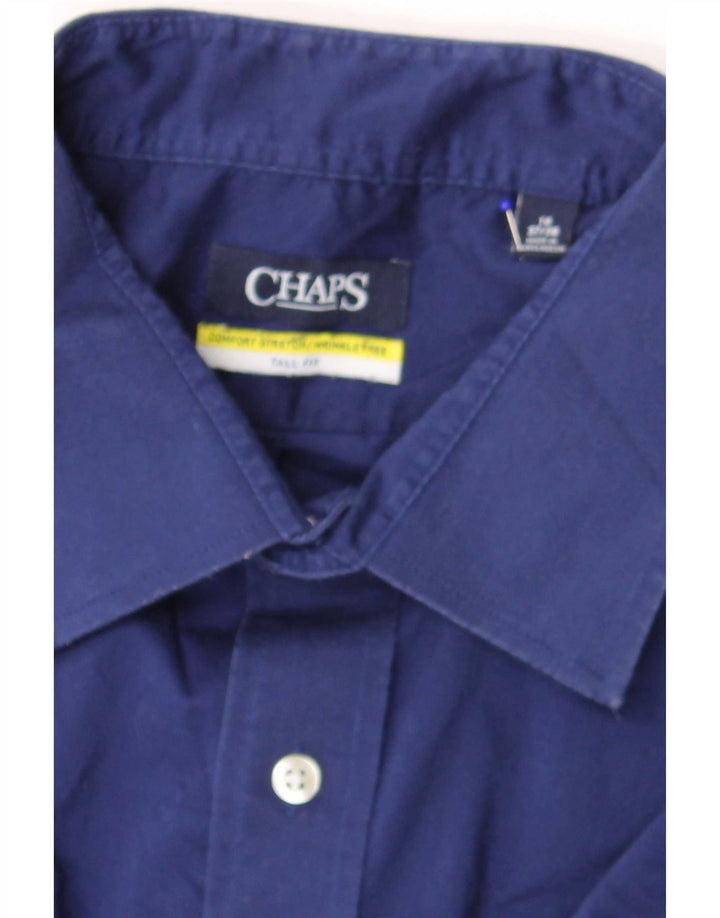 Chaps Camisa alta para hombre Talla 18 2XL Algodón azul