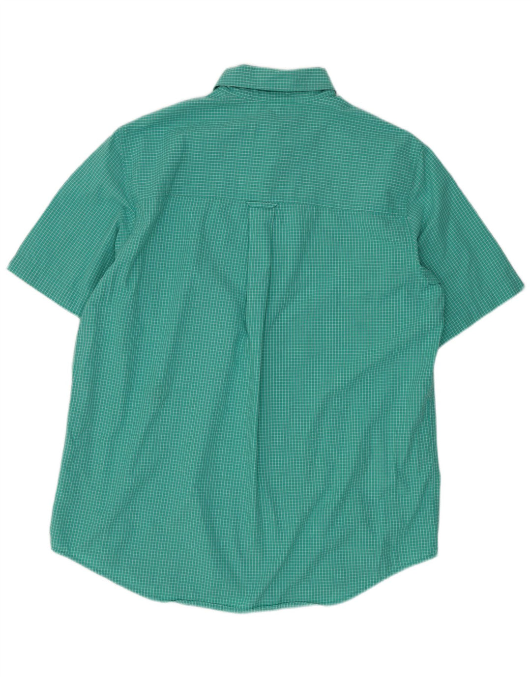 Chaps Camisa de manga corta para hombre de algodón a cuadros verde medio