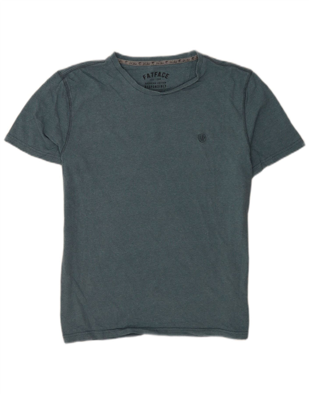Camiseta para hombre Fat Face Top grande de algodón verde