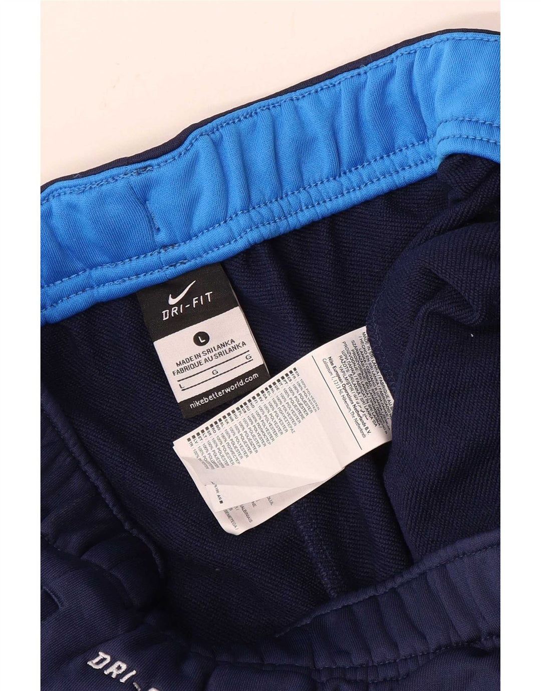Nike - Pantalones de chándal Dri Fit para hombre, talla grande, poliéster, color azul marino