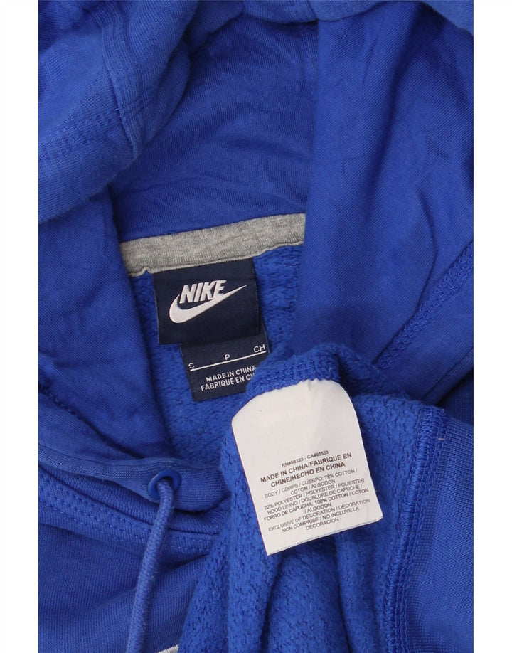 Nike Jersey con capucha gráfica para hombre, talla pequeña, algodón azul
