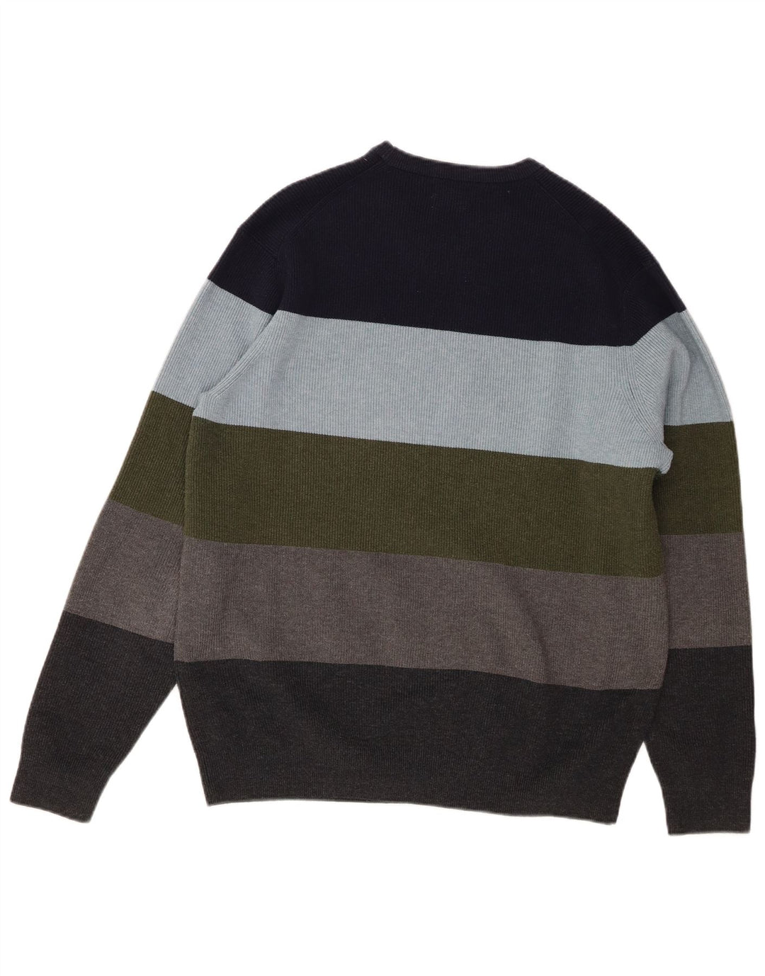 Marks & Spencer - Jersey de cuello redondo para hombre, talla grande, multicolor, a rayas