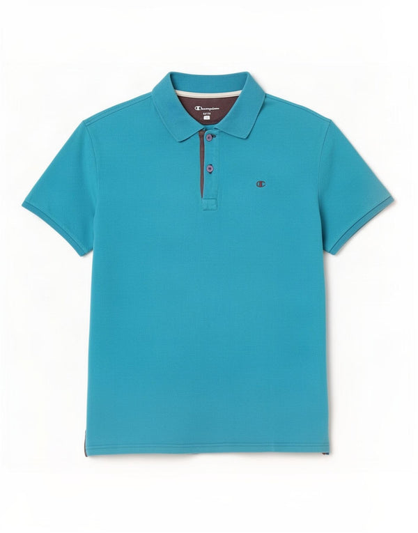 Champion Polo Easy Fit para hombre de algodón azul grande
