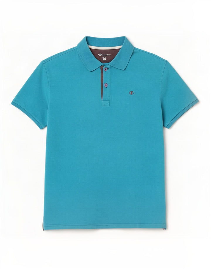 Champion Polo Easy Fit para hombre de algodón azul grande