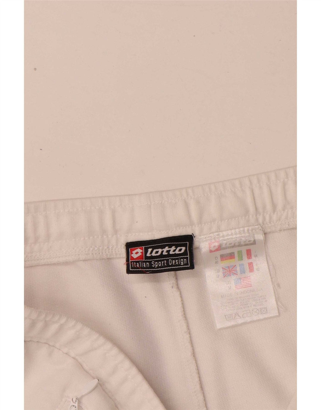 Lotto - Pantalones cortos deportivos para mujer, talla 40, algodón blanco mediano