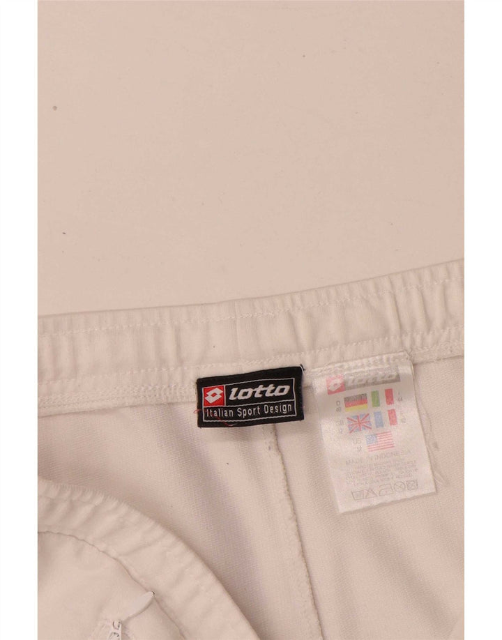 Lotto - Pantalones cortos deportivos para mujer, talla 40, algodón blanco mediano