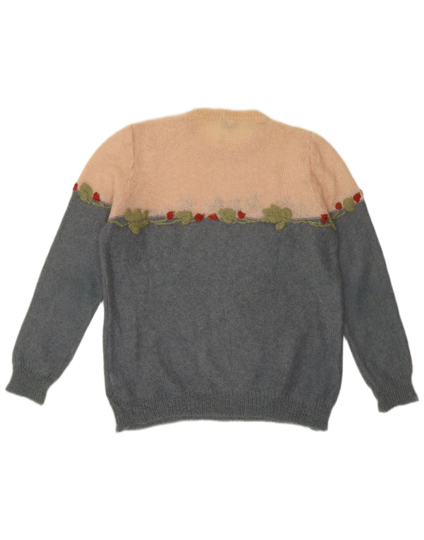 Norma - Jersey gráfico con cuello redondo para mujer IT 42 Medium Blue Colourblock
