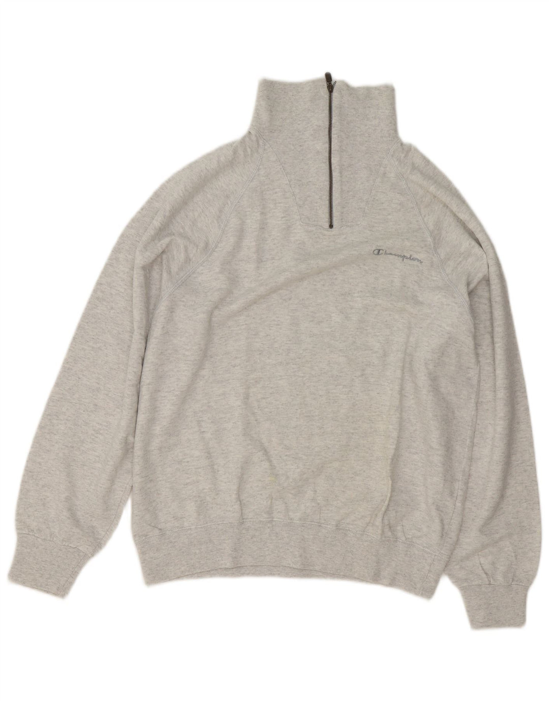 Champion Sudadera Con Cuello Y Cremallera Jumper De Algodón Moteado Gris Medio