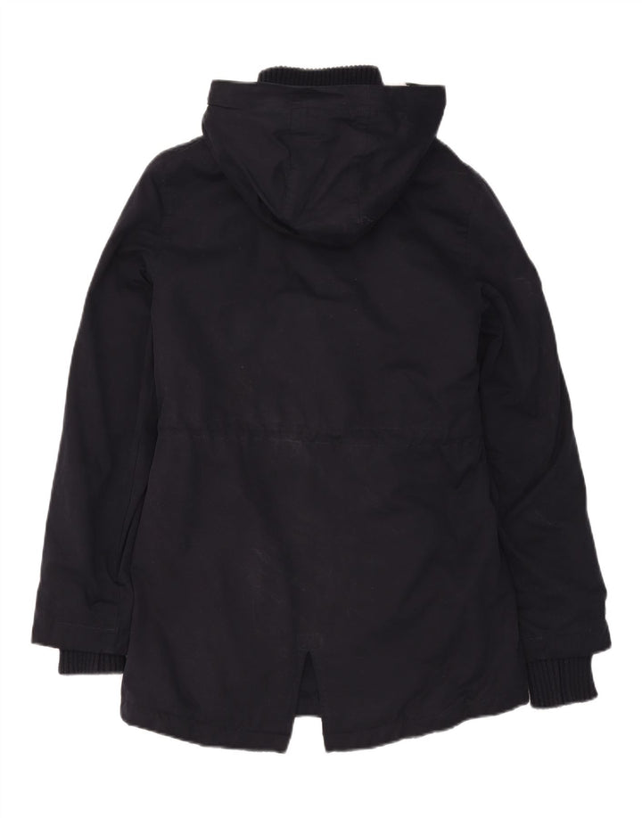 Superdry Parka con capucha para mujer UK 40 Small Poliéster azul marino