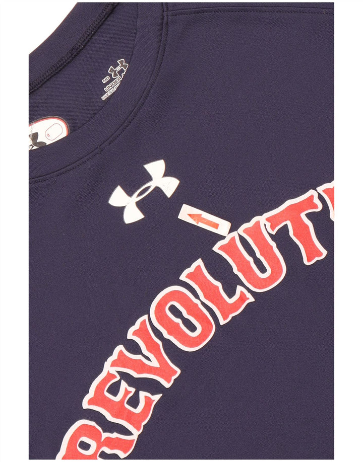 Under Armour Camiseta gráfica para hombre Top Medium Azul marino Poliéster