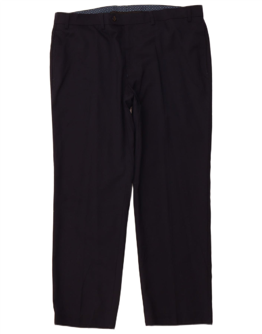 POLO RALPH LAUREN Pantalón de traje recto para hombre W38 L30 Poliéster azul marino