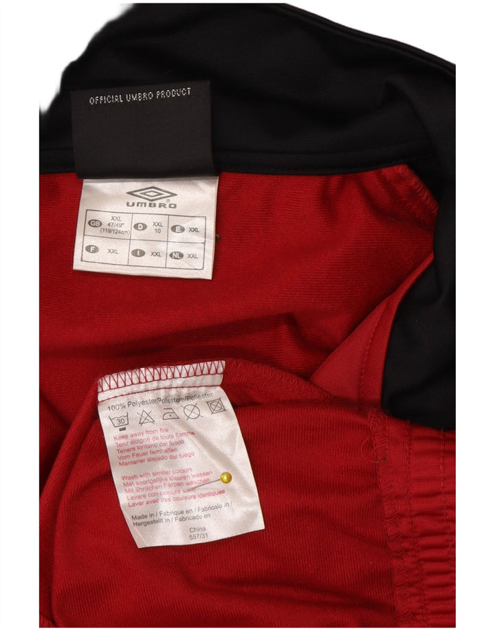 Umbro Chaqueta de chándal para hombre UK 47/49 2XL Poliéster color block rojo