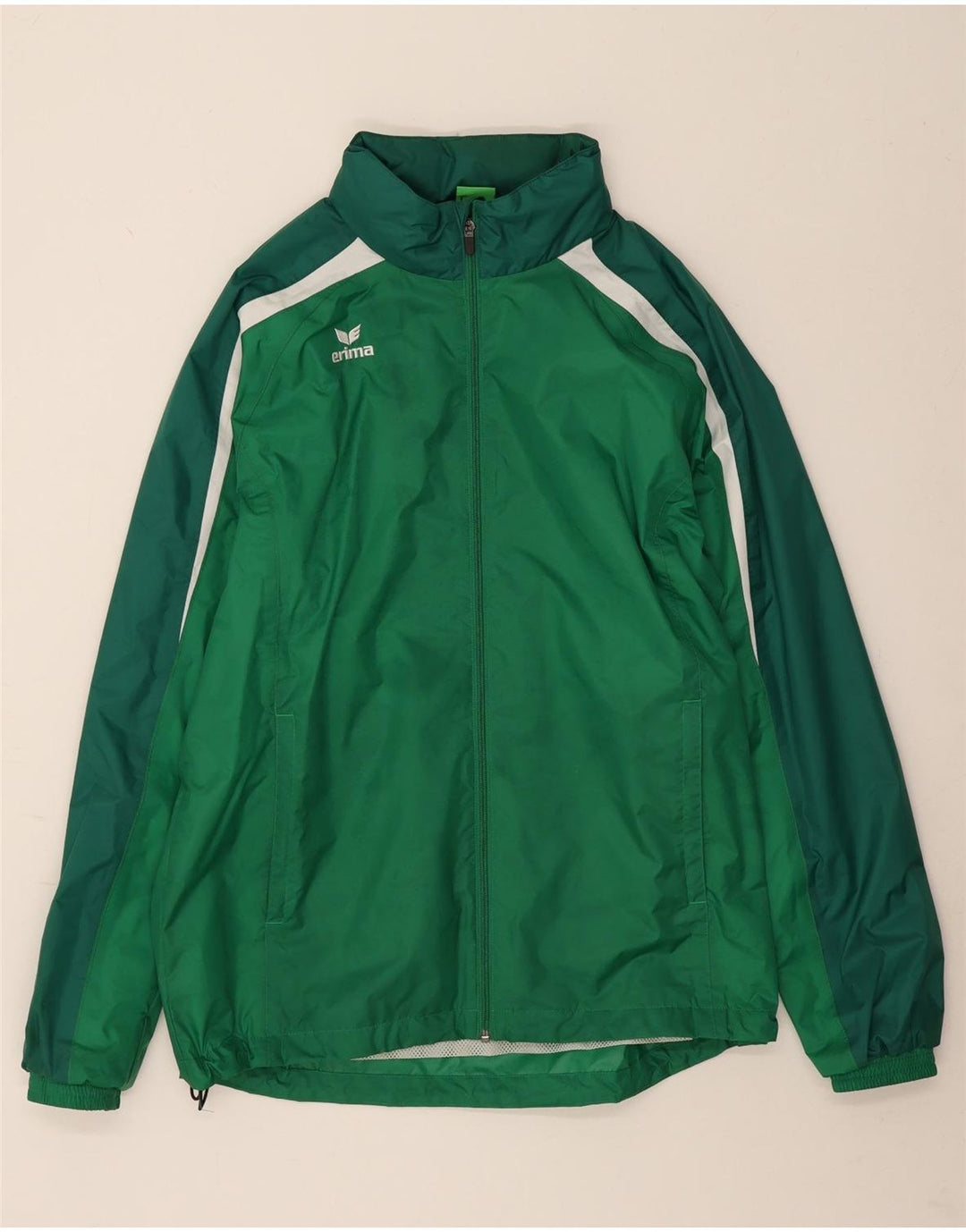 Erima - Chubasquero con capucha para hombre, talla 38, color verde medio, poliamida