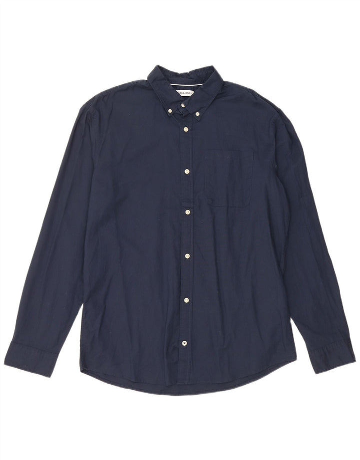 Camisa Jack & Jones Hombre XL Azul Marino Algodón