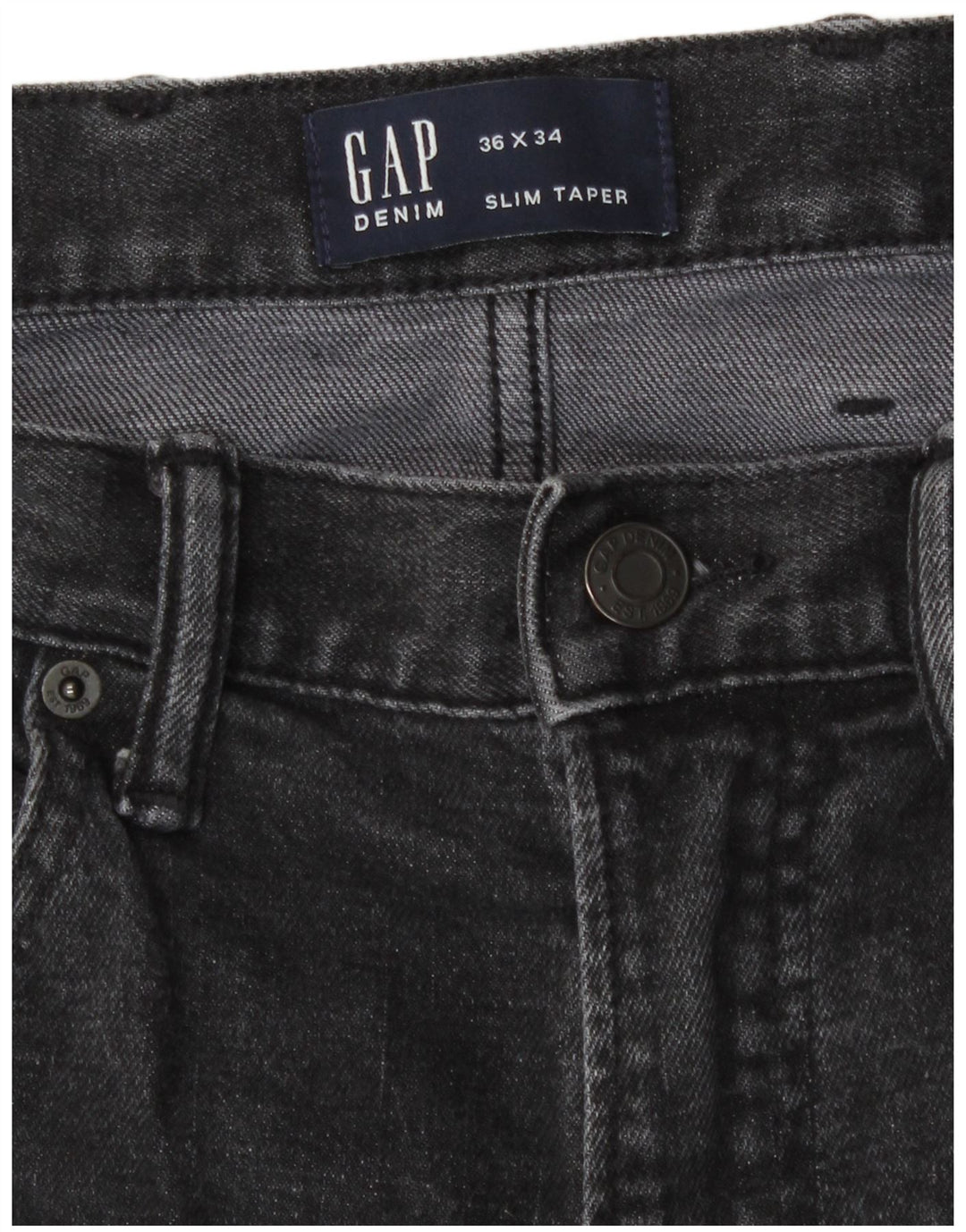 Vaqueros ajustados y ajustados para hombre Gap W36 L34 Algodón gris